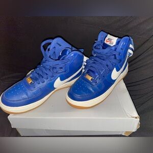 Nike Royal Blue and White High-Tops